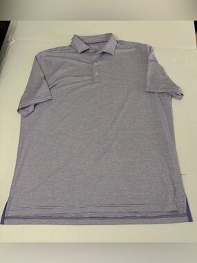 johnnie-O Men's Light Lavender Striped Polo